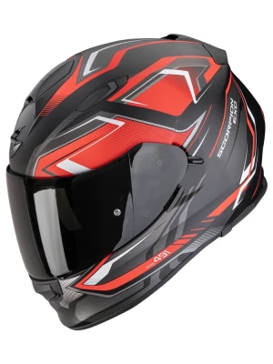 Kask integralny Scorpion Exo-491 Zumo czarno-czerwony matowy