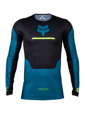 Bluza enduro Fox Flexair Optical czarno-niebiesko-żółta