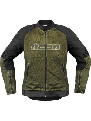 Kurtka motocyklowa damska tekstylna Icon Overlord 3 Mesh zielona