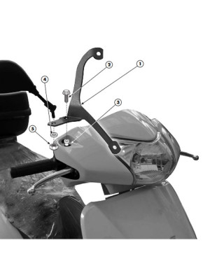 Mocowanie GIVI do szyby 314A Honda Lead 110 [08-14]