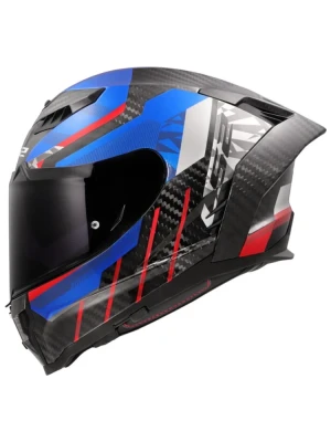 Kask integralny LS2 FF807 Dragon Trax czarno-niebiesko-czerwony