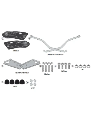 Stelaż pod sakwy motocyklowe Kappa Remove-X Triumph Trident 660 (21-)