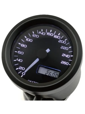Prędkościomierz Daytona Velona48 czarny, 3 kolory LED [260 km/h]