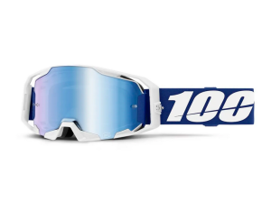 100% Armatic Brille Weiß Blau verspiegelt
