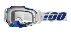 100% Armega Brille Weiß Blau Klares Glas