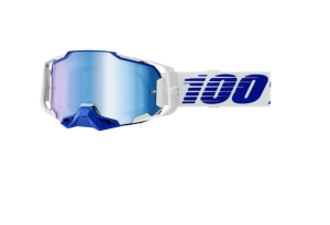 100% Armega Brille Weiß Blau verspiegelt