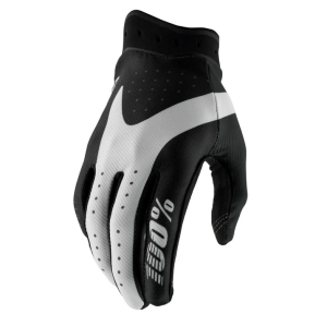 100% Handschuhe I-Track Schwarz Weiß
