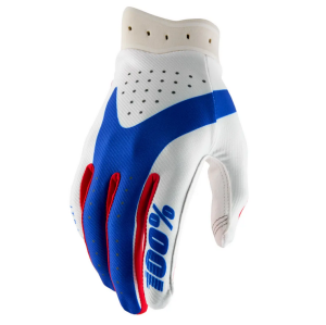 100% Handschuhe I-Track Rot Weiß Blau