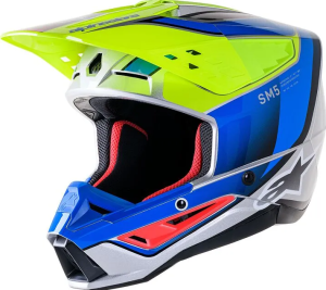 Alpinestars Helm SM5 Gelb Blau