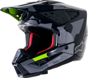Alpinestars M5 Rover Helm Grau Gelb
