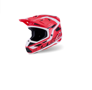 Alpinestars SM7 Deed Helm Rot Weiß