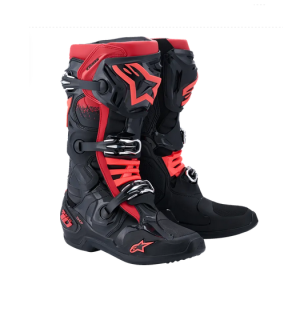 Alpinestars Tech 10 Stiefel Schwarz Rot