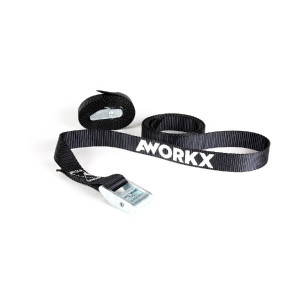 Aworkx Zurrgurte 25mm 2-teilig Schwarz
