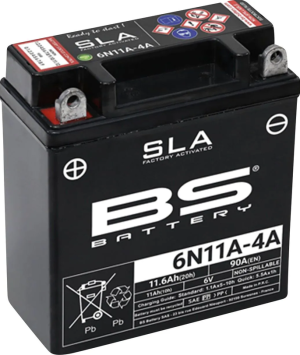 BS Säure Batterie 6N11A-4A SLA 121x58x130mm