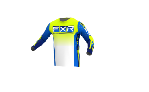 FXR Podium Pro MX Jersey Blau Neongelb XL