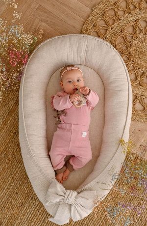 Kokon niemowlęcy premium – baby natural (+ materac i prześcieradło)