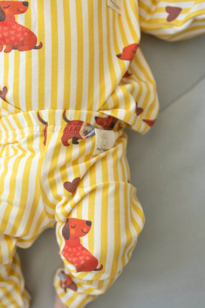 Legginsy dziecięce bawełniane jamniczki