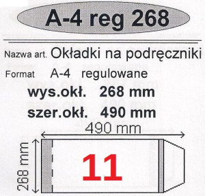 Okładka regulowana 268x490