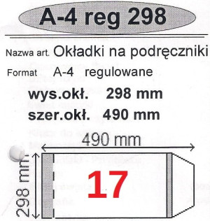 Okładka A4 regulowana 298x490mm