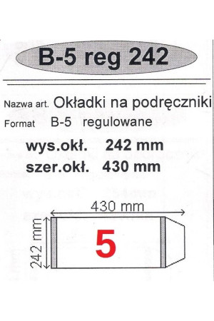 Okładka regulowana 242x430