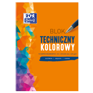 Blok Techniczy A3/10K kolorowy 225g - Oxford
