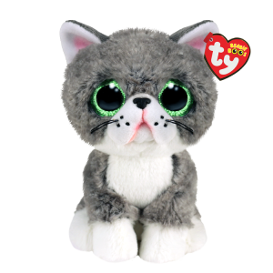 Beanie Boos TY szary kot Fergus 15cm