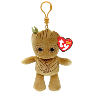 Beanie boos TY Babies Marvel GROOT, Clip 8,5 cm