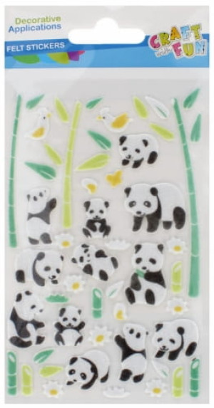 Ozdoba dekoracyjna filcowa samoprzylepne Pandy - CRAFT WITH FUN