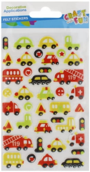 Ozdoba dekoracyjna filcowa samoprzylepne Pojazdy - CRAFT WITH FUN