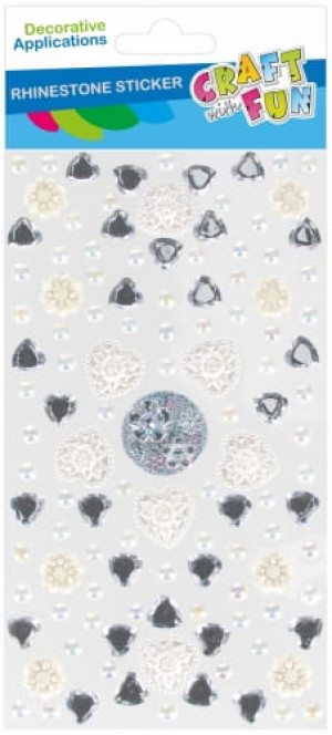 Ozdoby dekoracyjne samoprzylepne Kryształki Srebrne CRAFT WITH FUN 545774