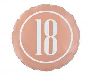 Balon foliowy "18" (różowo-złoty), 18" GODAN