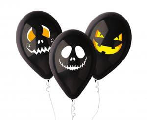 Balony Premium "Halloweenowe twarze", 12" / 3 szt. GODAN