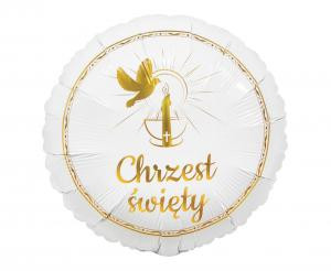Balon foliowy Chrzest Święty (gołąbek i świeca) 18" GODAN