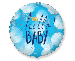 Balon foliowy Hello Baby Boy 46cm FLEXMETAL