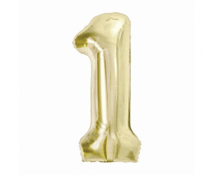 Balon foliowy cyfra 1 szampańska 85 cm GODAN
