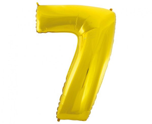 Balon Foliowy Cyfra 7 92cm złoty GODAN
