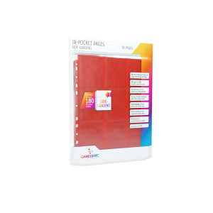 Gamegenic: 18-Pocket Pages Sideloading - Red (10 szt) Wkłady do segregatora na karty