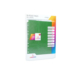 Gamegenic: 18-Pocket Pages Sideloading - Green (10 szt) wkłady do segregatora na karty