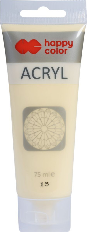 Farba akrylowa 75ml jasny żółty nr.15 - Happy Color