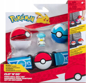 Pokemon Clip N Go Pas z Poke Ball i figurką Quaxly