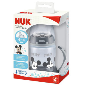 NUK Butelka 150ml 6-18msc MIKI popielata