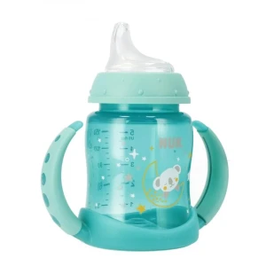 NUK butelka z uchwytem 150ml +6msc zielona