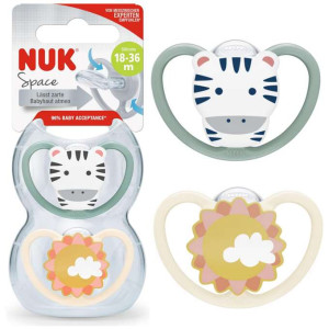 NUK smoczek uspokajający 18-36msc SPACE 2szt