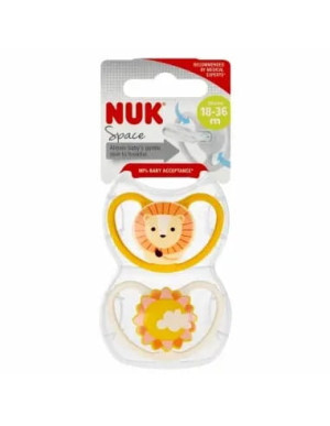 NUK smoczki uspokajające 18-36msc SPACE 2szt