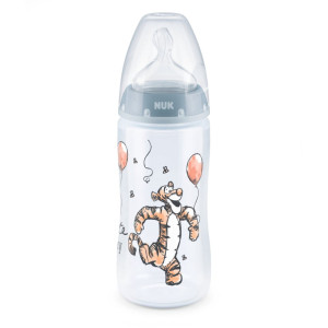 NUK butelka antykolkowa z czujnikiem temperatury 300ml Tygrysek 0-6msc