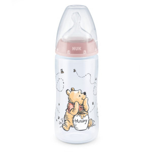 NUK butelka antykolkowa z czujnikiem temperatury 300ml Kubuś Puchatek 0-6msc