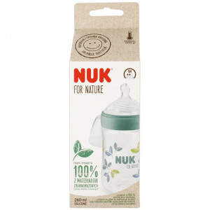 NUK butelka 260ml roz. M For Nature zielona