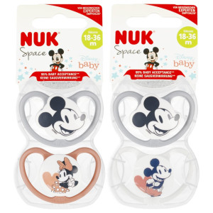 NUK smoczek uspokajający 2el 18-36msc Space Miki