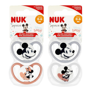 NUK smoczek uspokajający 2el 0-6msc Space Miki