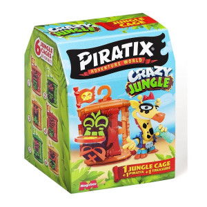 Piratix Crazy Jungle Klatka Kryjówka + Figurka 1szt.mix - Magic Box